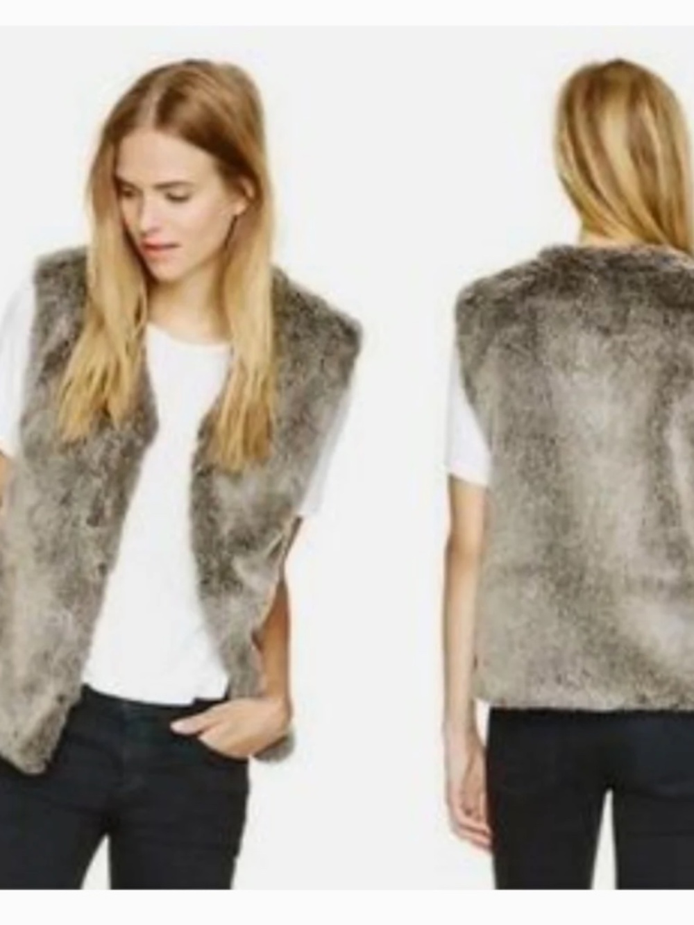 Aritzia Faux Fur Vest | Park Slope | Size XS